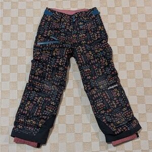 Patagonia Girl’s Patterned Snow Pants Size XS